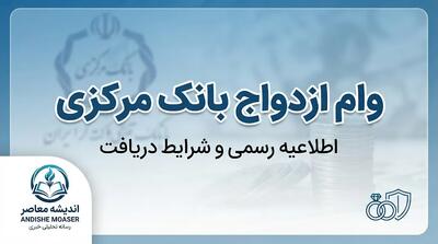  وام ازدواج بانک مرکزی ۱۴۰۵؛ مبلغ وام ازدواج بانک مرکزی، شرایط ثبت نام و پیگیری تسهیلات