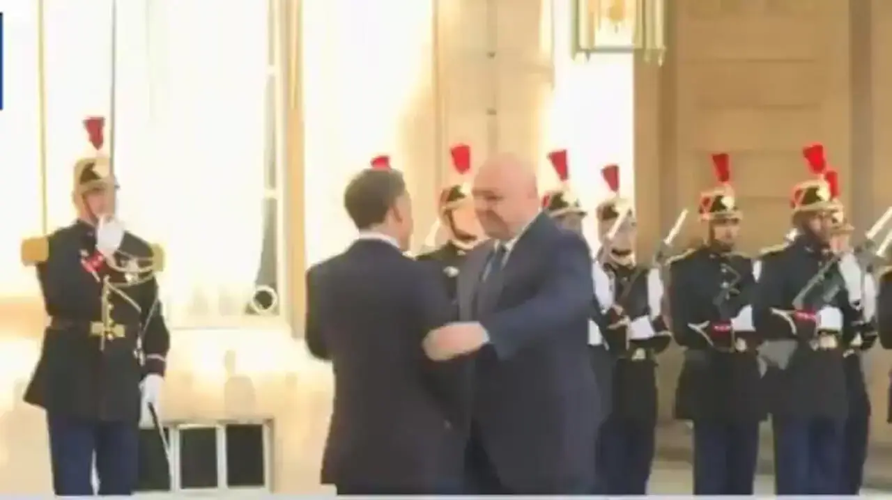 دیدار رئیس جمهور لبنان و فرانسه در الیزه