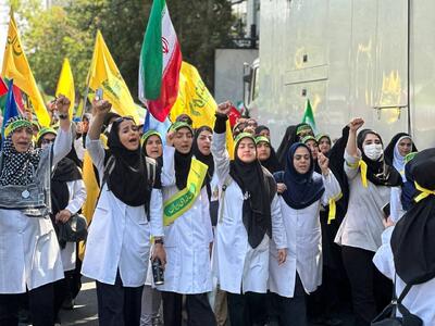عکس/ حضور دانشجویان علوم پزشکی تهران و مدافعان سلامت در رزمایش جانفدا | آخرین خبر