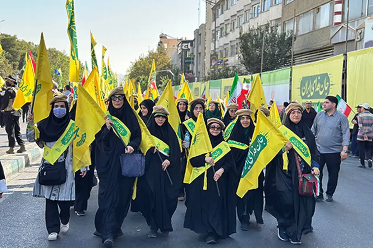 حضور زنان کلاهکج در رزمایش «جانفدای ایران»