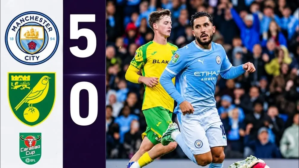  خلاصه بازی منچستر سیتی 5-0 نوریچ