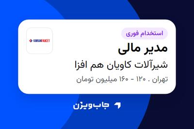  استخدام مدیر مالی در شیرآلات کاویان هم افزا
