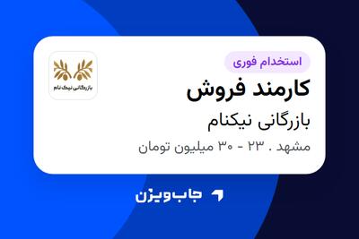  استخدام کارمند فروش در بازرگانی نیکنام