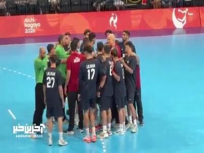 حلقه اتحاد ملی‌پوشان هندبال پیش از آغاز نیمه دوم بازی با کویت | آخرین خبر