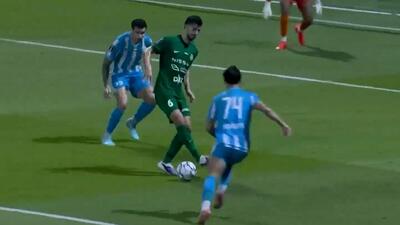  گل دوم شباب الاهلی به حتا روی پاس گل تماشایی عزت اللهی