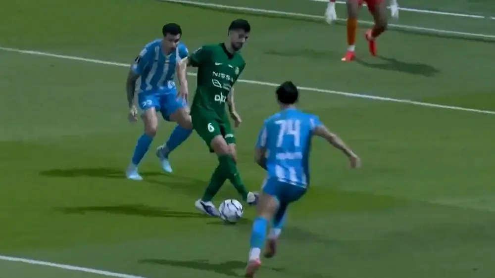  گل دوم شباب الاهلی به حتا روی پاس گل تماشایی عزت اللهی