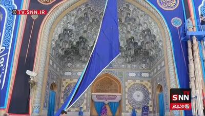  نصب کتیبه‌های ولادت امام حسن عسکری (ع) در جمکران +فیلم