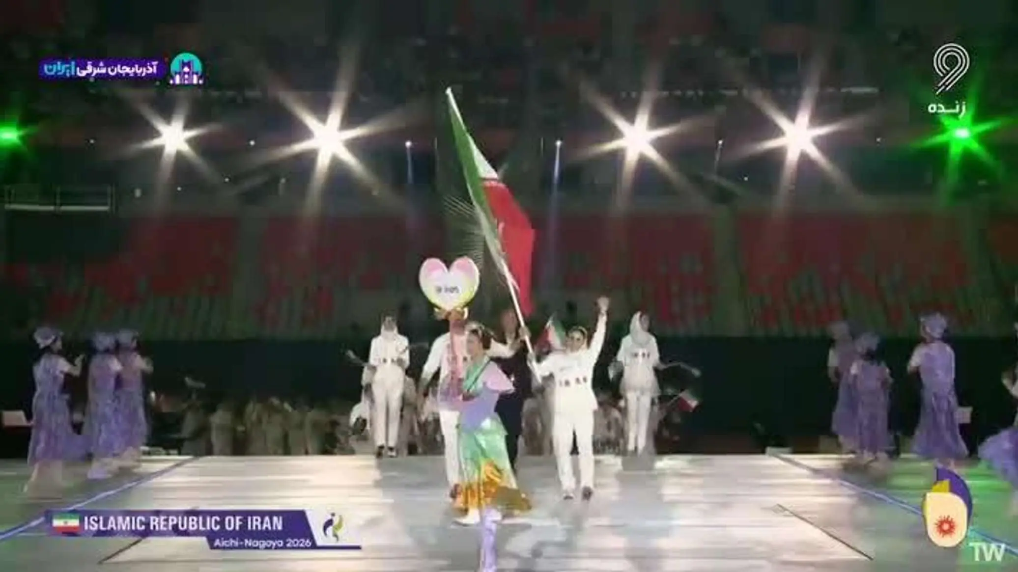  رژه کاروان ایران در مراسم افتتاحیه بازیهای آسیایی ناگویا 2026