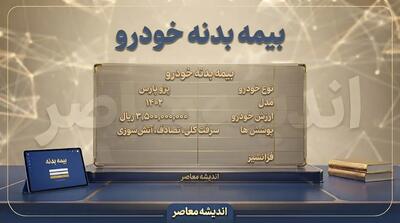  بیمه بدنه خودرو ۱۴۰۵؛ قیمت بیمه بدنه، پوشش‌ها، نحوه محاسبه و استعلام آنلاین