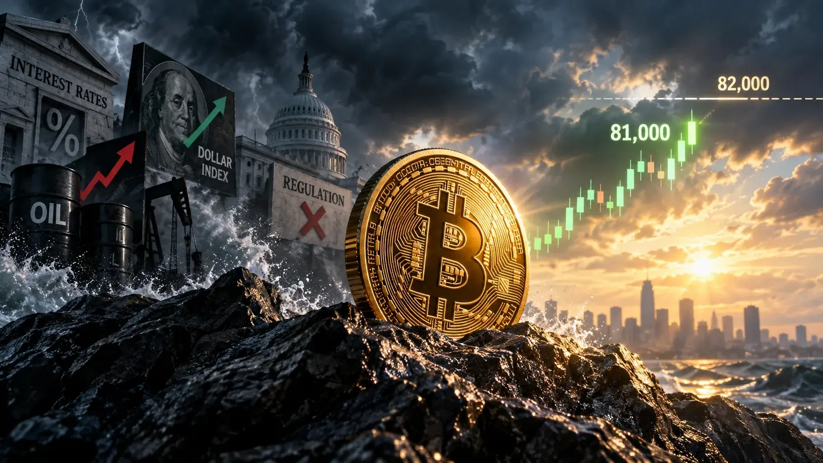  بیت‌کوین از طوفان سپتامبر عبور کرد؛ نرخ بهره، قیمت نفت و مقررات چرا بازار را زمین نزدند؟