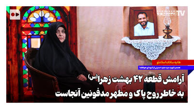  آرامش قطعه ۴۲ بهشت زهرا(س) به خاطر روح پاک و مطهر مدفونین آنجاست