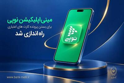 مینیاپلیکیشن نوپی برای بستن پرونده کارتهای اعتباری راهاندازی شد
