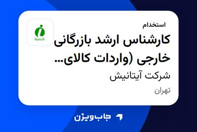 استخدام کارشناس ارشد بازرگانی خارجی (واردات کالای اساسی - مواد غذایی )_آقا در شرکت آیتانیش