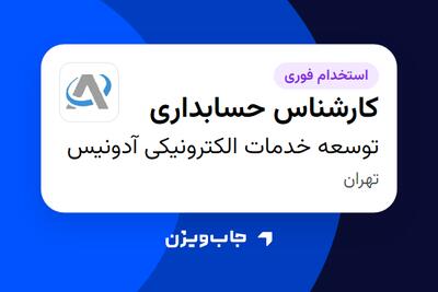  استخدام کارشناس حسابداری در توسعه خدمات الکترونیکی آدونیس