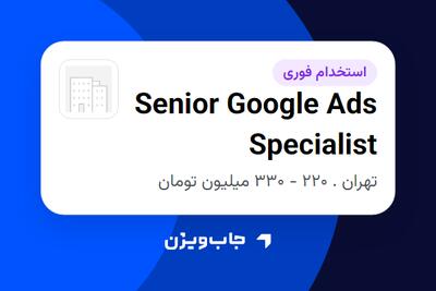  استخدام Senior Google Ads Specialist در Company active in Games and Entertainment industry