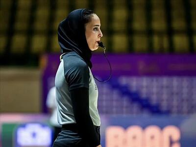 قضاوت مهسا کارگری در دیدار تیمهای بسکتبال مالزی و چینتایپه