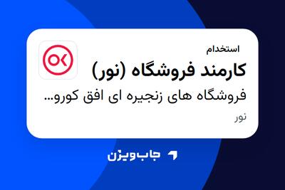  استخدام کارمند فروشگاه (نور) - آقا در فروشگاه های زنجیره ای افق کوروش