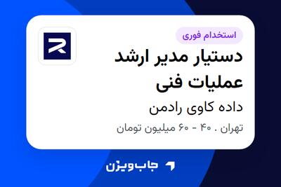  استخدام دستیار مدیر ارشد عملیات فنی در داده کاوی رادمن
