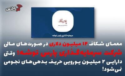 معمای شکاف ۱۴ میلیون دلاری در صورتهای مالی شرکت سرمایهگذاری پارس توشه؛ وقتی دارایی ۲ میلیون یورویی حریف بدهیهای نجومی نمیشود!