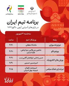 برنامه مسابقات نمایندگان ایران در روز سوم بازیهای آسیایی 2026 - پارس فوتبال