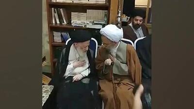 ویدیو: احترام آیت الله مصباح یزدی به حضرت آیتالله شبیری زنجانی