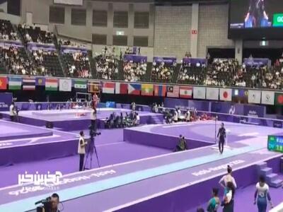 هنگامه هادیانی، ملیپوش ژیمناستیک هنری ایران، در مرحله مقدماتی پرش خرک بازیهای آسیایی ناگویا به رقابت پرداخت | آخرین خبر