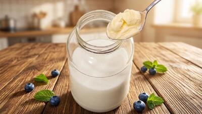 طرز تهیه ۱ کیلو پنیر خامه ای با ۱۰۰ گرم کره