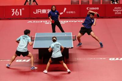  شکست تیم میکس دوبل تنیس روی میز ایران