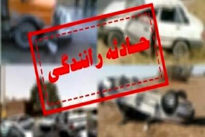 مرگ ۲ سرنشین پراید در محور مشهد- چناران/ پراید دو تکه شد