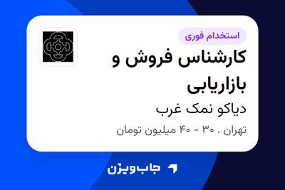  استخدام کارشناس فروش و بازاریابی در دیاکو نمک غرب