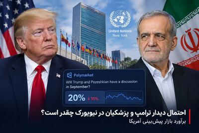  ترامپ و پزشکیان در نیویورک دیدار می‌کنند؟ / پیش بینی ۲۰ درصدی