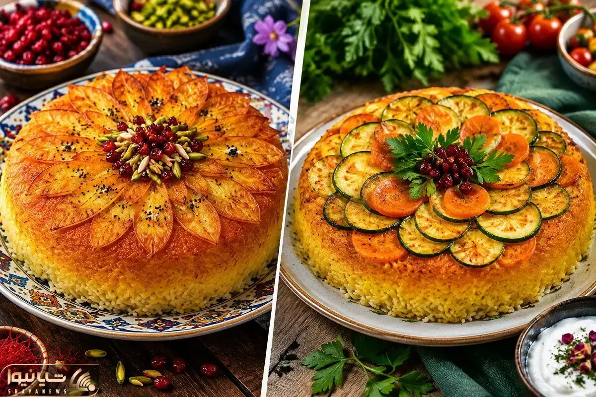 انواع ته دیگ خوشگل و دیزاین شده؛ کف برنج را به یک اثر هنری و امضای شخصی تبدیل کنید