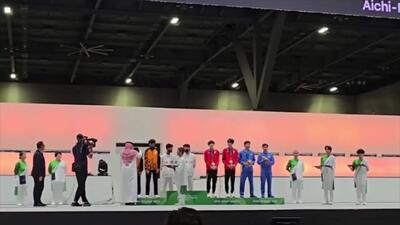  مراسم اهدای مدال به ایران پس از قهرمانی در فوتبال الکترونیک ناگویا + ویدیو