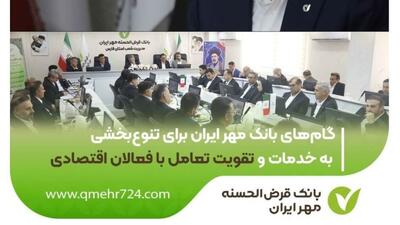  گام‌های بانک مهر برای تنوع‌بخشی به خدمات و تعاملات اقتصادی
