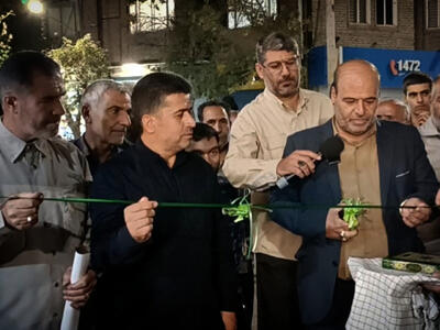 فیلم | برپایی نمایشگاه «اسوه» سپاه کنگاور در میدان سردار سلیمانی