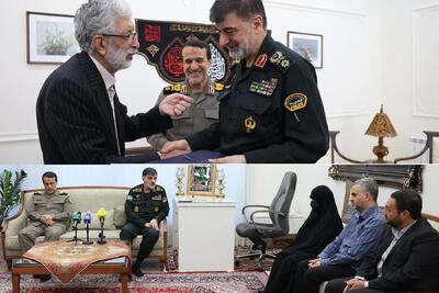 سردار رادان و سردار کارگر با خانواده شهیدان حدادعادل و سپهبد پاکپور دیدار کرد