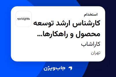  استخدام کارشناس ارشد توسعه محصول و راهکارهای سازمانی (B2B) در کاراشاب
