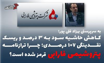  کاهش حاشیه سود به ۳ درصد و ریسک نقدینگی ۱۰۷ درصدی؛ چرا ترازنامه پتروشیمی فارابی قرمز شده است؟