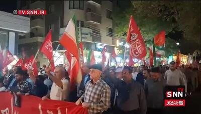 مرگ بر آمریکا و مرگ بر اسرائیل شعار دائمی مردم شهرکرد در راهپیماییهای شبانه + فیلم