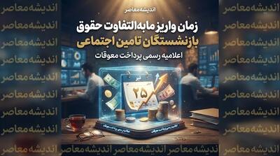  تیتر سئو شده: زمان واریز مابه التفاوت حقوق بازنشستگان تامین اجتماعی ۱۴۰۵ | خبر فوری از معوقات فروردین و اردیبهشت بازنشستگان