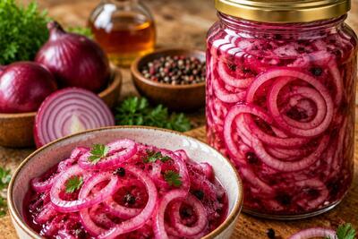  طرز تهیه ترشی پیاز ترکی؛ سریع، ترد و خوشمزه