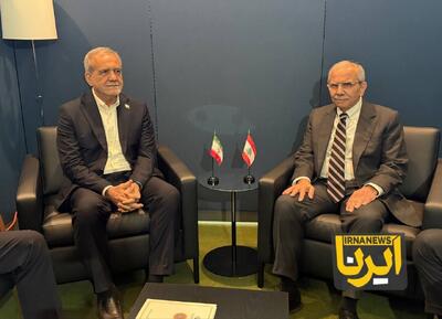  دیدار دکتر پزشکیان با نخست‌وزیر لبنان