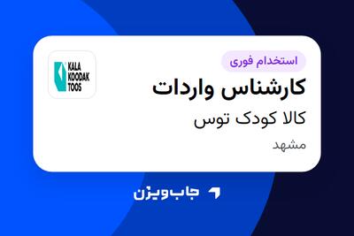 استخدام کارشناس واردات - آقا در کالا کودک توس