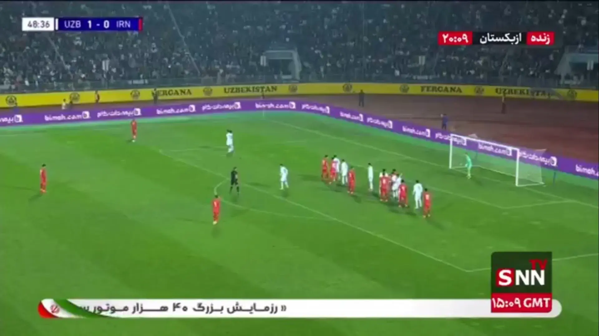  گل‌اول‌ ایران به ازبکستان روی ارسال رامین رضاییان در دقیقه 49 / ایران 1 - 1 ازبکستان