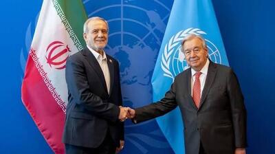  رئیس جمهوری با دبیرکل سازمان ملل دیدار و گفت وگو کرد