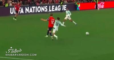  ویدیو| تکل عمدی و بدون توپ سیلوا روی اودگارد در بازی ملی!