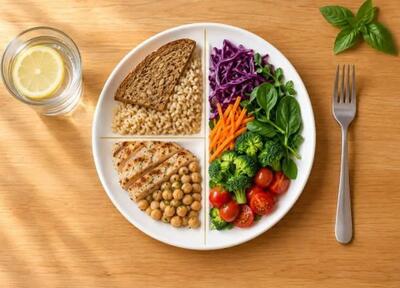  چطور بشقاب غذا را برای کاهش وزن بچینیم؟ یک فرمول ساده و کاربردی