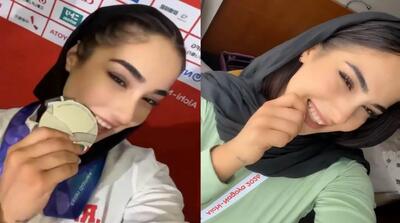  ویدیوی جذاب قهرمان زن ایران در بازیهای آسیایی