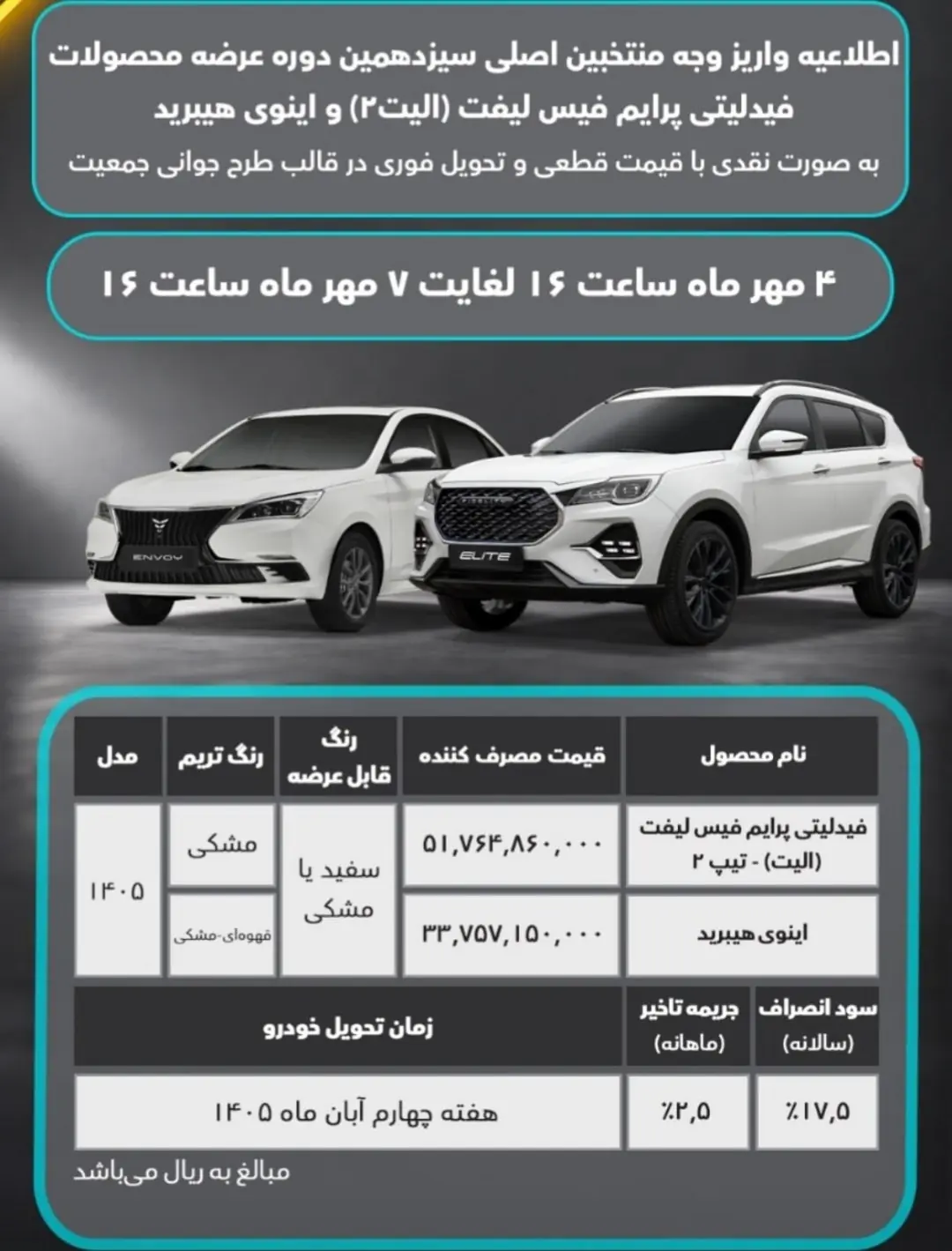    بخشنامه  واریز وجه منتخبین فروش فوری نقدی محصول بهمن خودرو