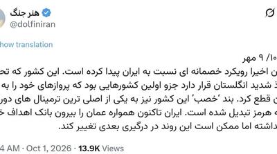  هشدار اکانت مشاور قالیباف به رویکرد خصمانه عمان - مردم سالاری آنلاین